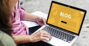 Online blog Internet Technology Social Media Concept